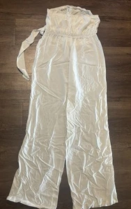 Boho Beach Hut Medium bianco pezzo unico pantalone pagliaccetto spiaggia - Foto 1 di 3