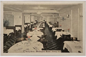 Albany New York Postkarte Esszimmer Hotel Wellington 1943 verschickt - Bild 1 von 2