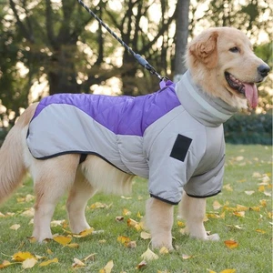 Pet Dog Clothes High Collar Thicken Jacket VestbDog Jumpsuit Overalls- L 50cm - Picture 1 of 8