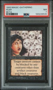 1993 Magic: The Gathering MTG Beta Fear PSA 7 - Picture 1 of 2