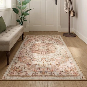 Area Rug, 3x5 ft Rug for Bedroom, Non-Slip Carpet, Traditional Vintage Style,... - Bild 1 von 7