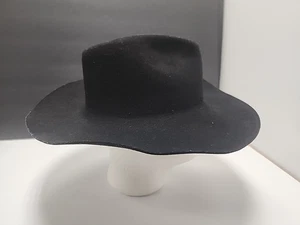 Stetson Avanti Men's Wool Black Cowboy Hat Size 7 1/8 57 - Picture 1 of 13