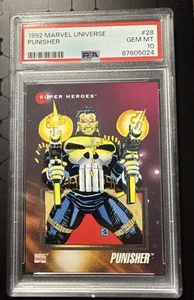 🔥1992 Marvel Universe - #28 Punisher - PSA 10 GEM MINT - Picture 1 of 2