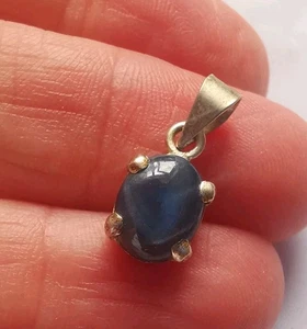 Sterling Silver Sapphire Pendant . R9L - Photo 1 sur 2
