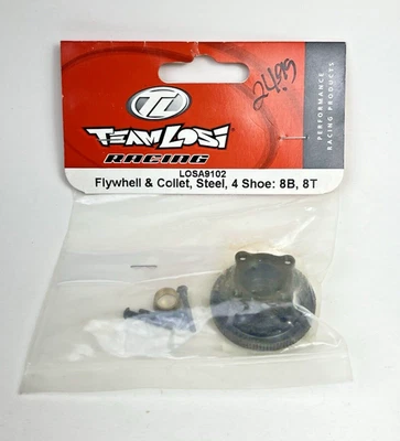 Team LOSI LOSA9102 Flywheel and Collett Steel 4 Shoe 8B 8T RC Parts Rare New - Image 1 of 4