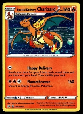 ✅Special Delivery Charizard SWSH075 : Sword & Shield Promo Cards ✅ SET OF 2 ✅ - Image 1 of 4