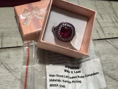 Bomb Party Make It Last RBP6854 Ruby Ring Size 7 - Image 1 of 4