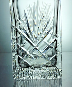 Ventilador de jarra cuadrada de cristal soplado boca corte a mano Barski y diamante corte transversal 1,8 kg - Imagen 1 de 16