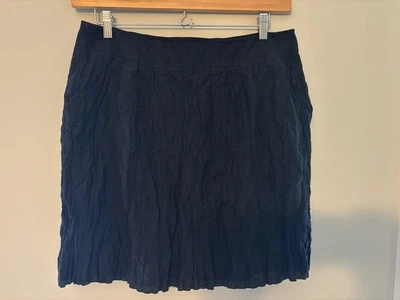 Garnet Hill Crinkle lined black shimmery skirt  size 14 EUC - Image 1 of 4