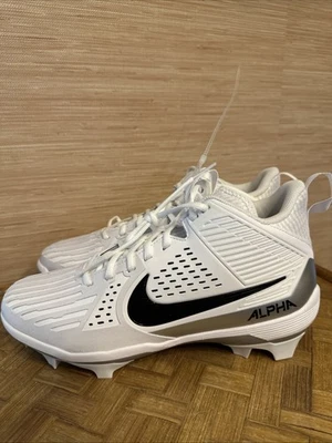 New Nike Alpha Menace Strong Men Size 11 Football Cleats II5139-100 white - Image 1 of 4