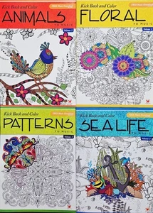 Kick Back And Color to Music Set of 4 Adult Coloring Books Volume 1 BRAND NEW - Picture 1 of 3