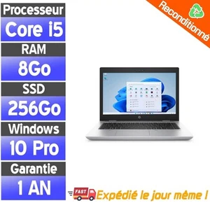 ☑️⭐☑️HP ProBook 640 G4 - Intel Core i5-8250U 1.6Ghz - SSD 256Go - Ram 8Go☑️⭐☑️ - Photo 1/4