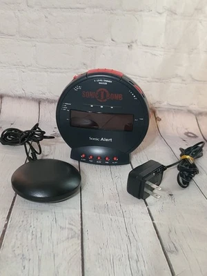 Sonic Bomb Loud Dual Alarm Clock Vibrating Bed Shaker Sonic Alert SBB500SS-V3 - Image 1 of 4