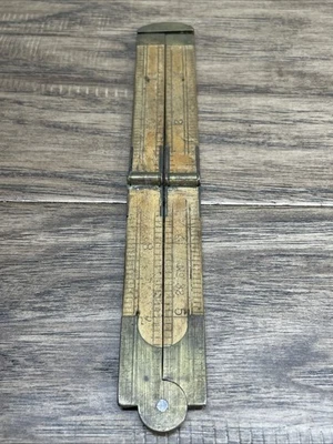 Regla Plegable Madera Latón Carpintería Madera Pinza Herramienta KG Foto 1 de 4