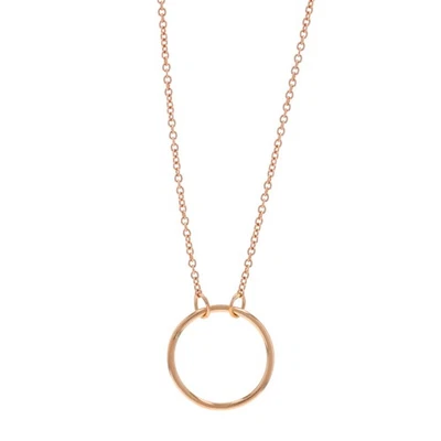 Colar pingente círculo eternidade ouro rosa 16 3/4" - 14k Love - Imagem 1 de 4