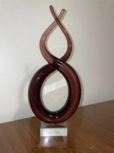Scultura in vetro artistico 8 figure a doppia torsione in vetro di Murano - Foto 1 di 4