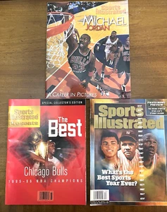 Posten von 3 Michael Jordan Sports Illustrated Kiosk - ohne Etiketten. Ruth Ali 1998 - Bild 1 von 8