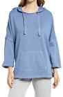 CASLON Easy Terry Hoodie In Blue Moonlight Size XS