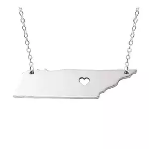 Art Attack Stainless Steel I Love Tennessee Vols Charm Necklace - Picture 1 of 2