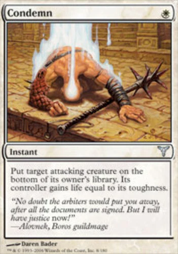 Condemn ~ Heavily Played Dissension MTG Magic UltimateMTG White Card - Image 1 of 1