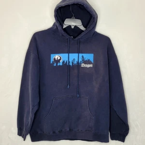 Vintage 90s Dragon Skateboard Hoodie Size Large - Picture 1 of 4