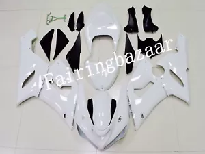 Fit for ZX-6R 636 2005 2006 Solid Pearl White ABS Injection Bodywork Fairing Kit - Picture 1 of 9