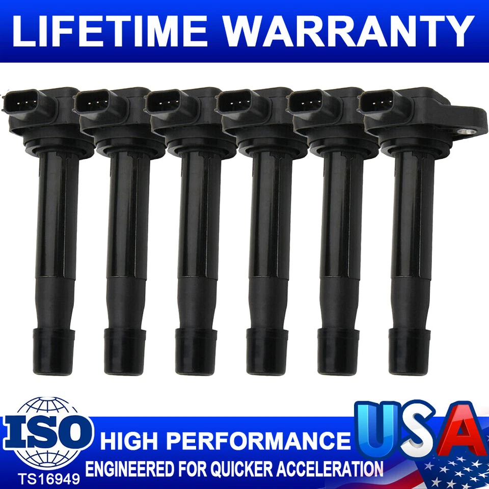 Pack Of 6 Ignition Coils For Honda Accord Odyssey Acura CL RL TL V6 3.0/3.2/3.5L - Image 1 of 4