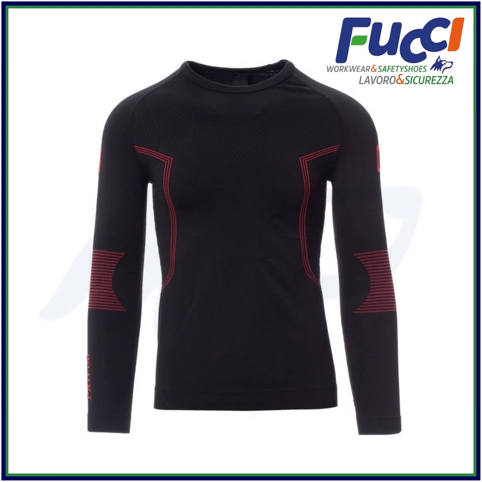 PAYPER MAGLIA TERMICA UOMO 240GR MANICA LUNGA TECNICA SPORT LAVORO RUNNING INTIMA CORSA
