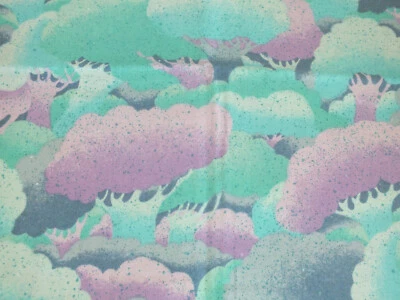 1 yd 32" PAINTED DESERT Hoffman Intnl PURPLE TEAL cotton quilting fabric OOP vtg - Image 1 of 3