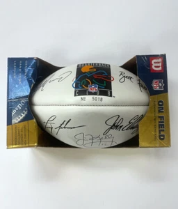 NFL Quarterback Club Signed Football Aikman Elway Favre Kelly Marino - Picture 1 of 6