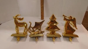 4 Christmas Stocking Hanger Holder Lot Shelf Sitters - Picture 1 of 3