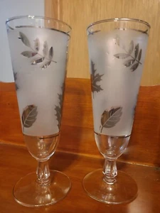 Mid Century Modern (MCM) Pilsner Blattsilber Pils Gläser (2) - Bild 1 von 8