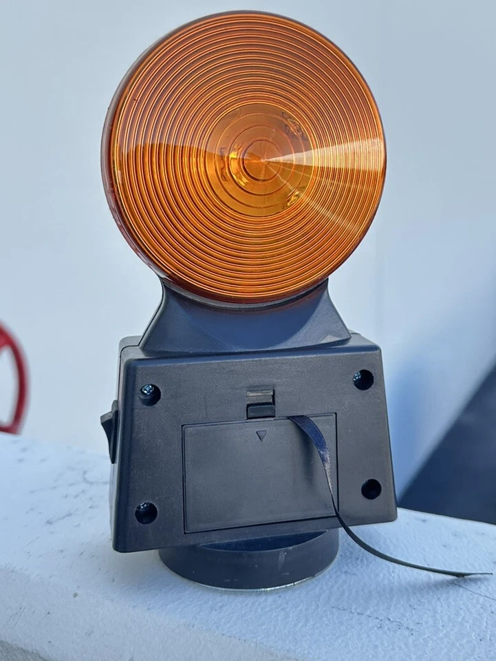 Roadside Hazard LED Flasher Warning Light W/Magnetic Base Double Side Amber RED