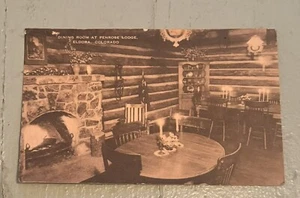 Vintage DINING ROOM AT PENROSE LODGE ELDORA, COLORADO Postcard Sepia Unposted! - Picture 1 of 8