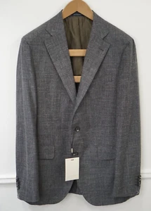 Men Suitsupply Blazer La Spalla Wool Silk Linen Grey Size EU50 UK/US40 - Picture 1 of 8