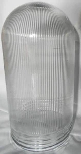 CLEAR THICK GLASS INDUSTRIAL 4.25 WIDE x 8.5 TALL LIGHT FIXTURE FC036 - Picture 1 of 1