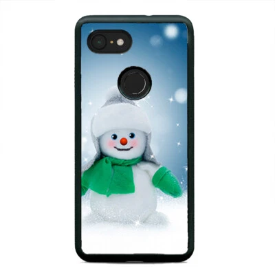 Merry Christmas Cute Snowman Holiday Case Cover For Google Pixel 3 3XL 2XL - Image 1 of 4