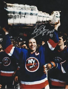 DENIS POTVIN NEW YORK ISLANDERS HOF 91 ACTION SIGNED 8x10 - Picture 1 of 1