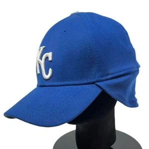 Kansas City Royals New Era 39Thirty Hat Cap Ear Neck Flaps Insulated Trapper MLB - Picture 1 of 13