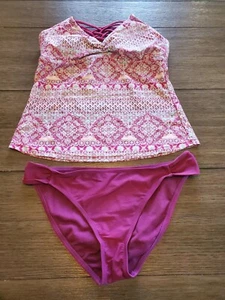 Arizona Jean swimsuit tankini & bottoms, womens size large - Picture 1 of 11