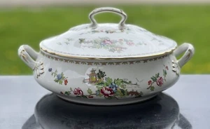 Crown Staffordshire England Pagode rund bedeckt Gemüseschale - Bild 1 von 10