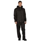 Size XS Regatta Unisex Packaway Waterproof Jacket + Trousers Set Black