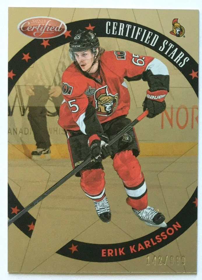 Erik Karlsson 2012-13 Panini Certified Stars Foil #S16 /999 Ottawa Senators NHL - Image 1 of 3