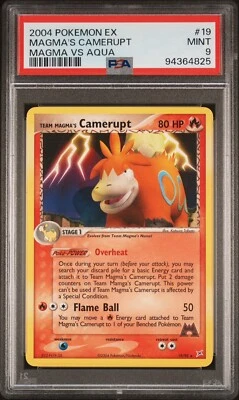2004 Pokemon EX - Team Magma vs Team Aqua Team Magma's Camerupt #19 PSA 9 - Image 1 of 2