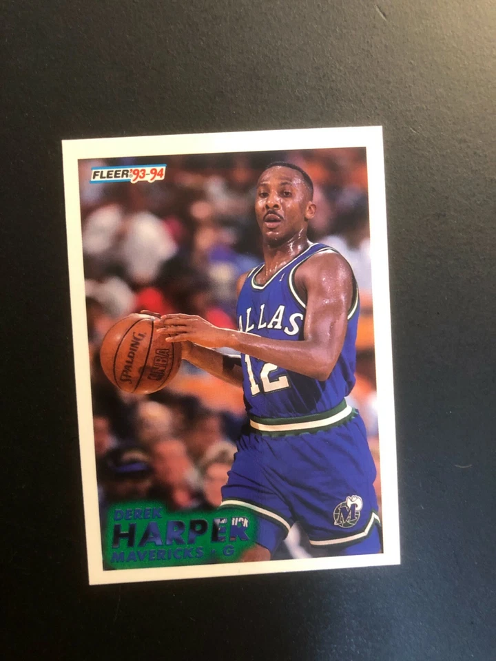 Cool 1993 DEREK HARPER  Fleer Basketball Card # 44 Made in USA - Image 1 of 4