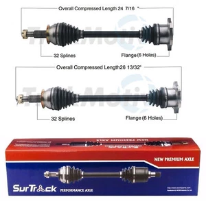 SurTrack Pair Set of 2 Rear CV Axle Shafts For Infiniti G25 G37 Q40 Nissan 370Z - Picture 1 of 1