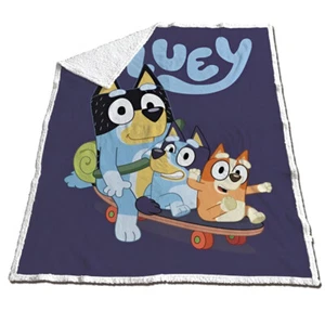 Bluey Bingo Heeler Kinder Coral Decke warme Kuscheldecke 120x150 cm - Bild 1 von 3