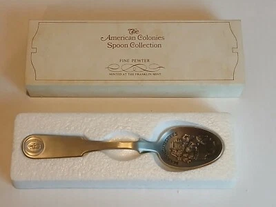 The Franklin Mint The American Colonies Pewter Spoon Massachusetts - Image 1 of 4