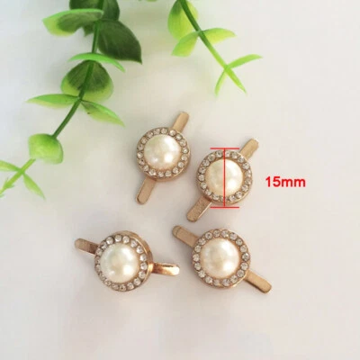 Pearl Buttons with Shank, Pearl Metal Buttons for Clothing Decorations DIY Craft - Image 1 of 4