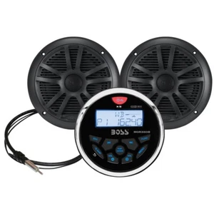 Boss Audio MCKGB350W.6 Marine Stereo & 6.5" Speaker Kit - Black - Picture 1 of 4